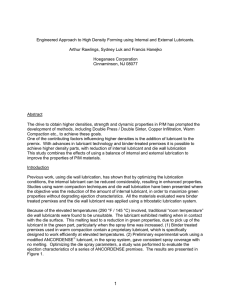Engineered Approach to High Density Forming using Internal and External... Arthur Rawlings, Sydney Luk and Francis Hanejko