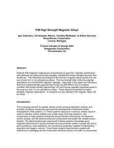 P/M High Strength Magnetic Alloys