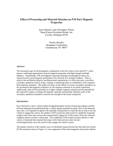 Effect of Processing and Material Selection on P/M Part Magnetic Properties