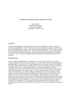 Development of a High Performance Nickel-Free P/M Steel Bruce Lindsley