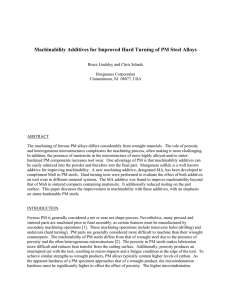 Machinability Additives for Improved Hard Turning of PM Steel Alloys