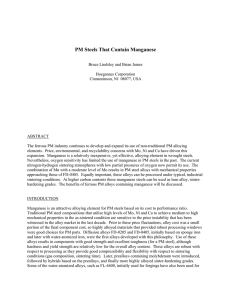 PM Steels That Contain Manganese