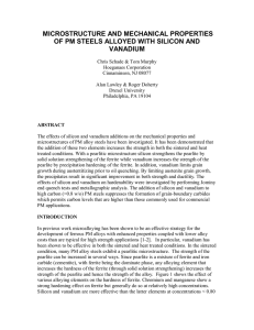 MICROSTRUCTURE AND MECHANICAL PROPERTIES OF PM STEELS ALLOYED WITH SILICON AND VANADIUM