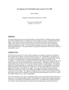 Investigation Into Machinability Improvements For FC-0208