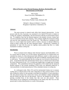 Effect of Porosity on the Thermal Response, Hardness, Hardenability, and
