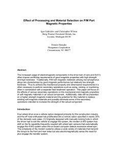 Effect of Processing and Material Selection on P/M Part Magnetic Properties