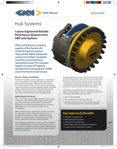 Hub Systems Datasheet Custom Engineered-Reliable Performance Solutions from