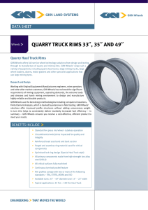 Quarry Truck rims 33˝, 35˝ and 49˝ Quarry Haul Truck rims Wheels