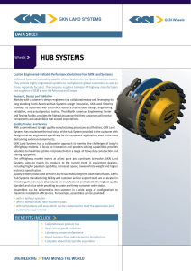 hub systems Data sheet Wheels Custom engineered-Reliable Performance solutions from GKN Land systems