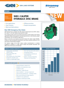 SHD 1 CALIPER HYDRAULIC DISC BRAKE 数据表 New SHD Emergency Disc Brake