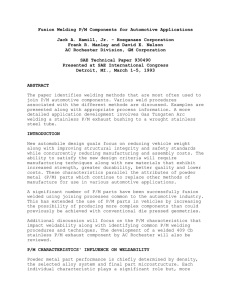 Fusion Welding P/M Components for Automotive Applications