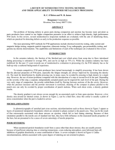 A REVIEW OF NONDESTRUCTIVE TESTING METHODS