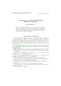 PUBLICATIONS DE L’INSTITUT MATHÉMATIQUE Nouvelle série, tome 97(111) (2015), 103–112 DOI: 10.2298/PIM041109001D