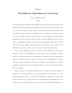 Pass-Efficient Algorithms for Clustering