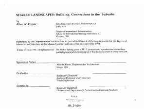 SHARED  LANDSCAPES:  Building  Connections  in ... Alice  W.  Dunn