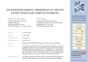 ON WEIGHTED PARTIAL ORDERINGS ON THE SET OF RECTANGULAR COMPLEX MATRICES