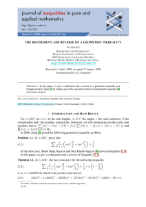 THE REFINEMENT AND REVERSE OF A GEOMETRIC INEQUALITY