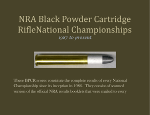 NRA Black Powder Cartridge RifleNational Championships