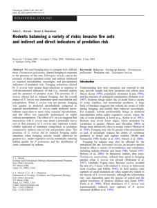 Rodents balancing a variety of risks: invasive fire ants