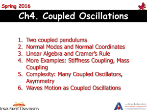 Ch4. Coupled Oscillations