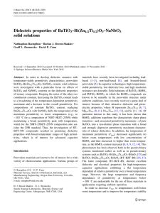 Dielectric properties of BaTiO –Bi(Zn Ti )O