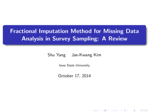 Fractional Imputation Method for Missing Data Shu Yang Jae-Kwang Kim