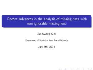 Recent Advances in the analysis of missing data with non-ignorable missingness