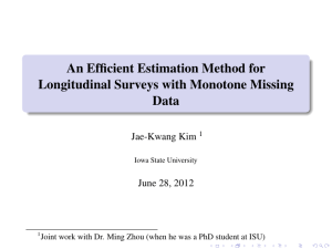 An Efficient Estimation Method for Longitudinal Surveys with Monotone Missing Data Jae-Kwang Kim