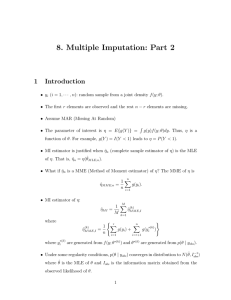 8. Multiple Imputation: Part 2 1 Introduction