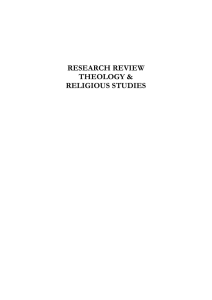 RESEARCH REVIEW THEOLOGY &amp; RELIGIOUS STUDIES