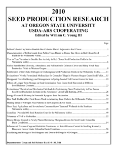 2010 SEED PRODUCTION RESEARCH AT OREGON STATE UNIVERSITY USDA-ARS COOPERATING