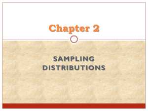Chapter 2 SAMPLING DISTRIBUTIONS