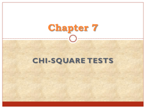 Chapter 7 CHI-SQUARE TESTS