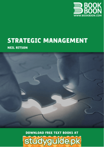 BOOKBOON.COM STRATEGIC MANAGEMENT NEIL RITSON DOWNLOAD FREE TEXT BOOKS AT
