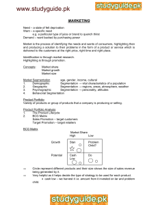 www.studyguide.pk MARKETING