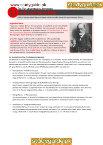 www.studyguide.pk  A bit of history about Sigmund Freud and an introduction... Sigmund Freud