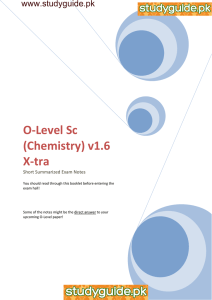 O‐Level Sc  (Chemistry) v1.6  X‐tra  