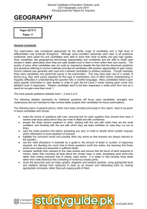 General Certificate of Education Ordinary Level 2217 Geography June 2010