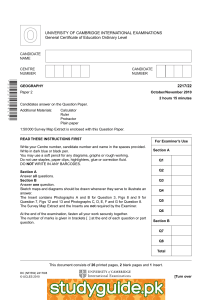 UNIVERSITY OF CAMBRIDGE INTERNATIONAL EXAMINATIONS General Certificate of Education Ordinary Level 2217/22