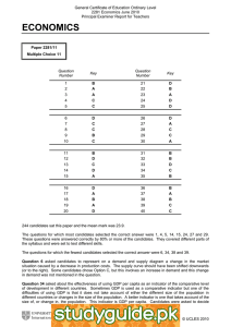 General Certificate of Education Ordinary Level 2281 Economics June 2010