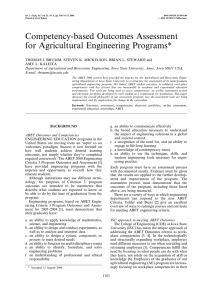 Competency-based Outcomes Assessment for Agricultural Engineering Programs*