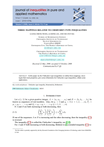 THREE MAPPINGS RELATED TO CHEBYSHEV-TYPE INEQUALITIES S M