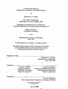 A by Displacement Ventilation with Chilled Ceilings J.A.