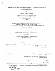 Giving  Directions  to  Computers  via ... Speech,  and  Gaze Edward  Joseph  Herranz