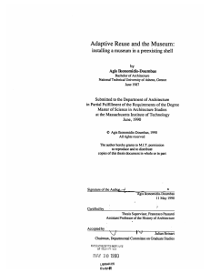 Adaptive Reuse  and the Museum: Agis Ikonomidis-Doumbas by