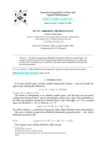 Journal of Inequalities in Pure and Applied Mathematics  ON AN