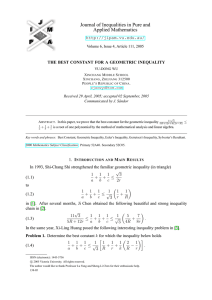 Journal of Inequalities in Pure and Applied Mathematics