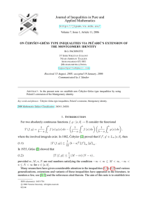 Journal of Inequalities in Pure and Applied Mathematics  ON ˇ