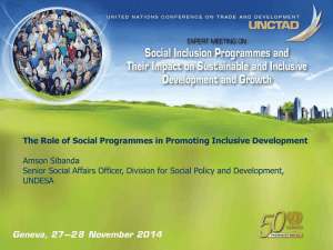 The Role of Social Programmes in Promoting Inclusive Development  Amson Sibanda