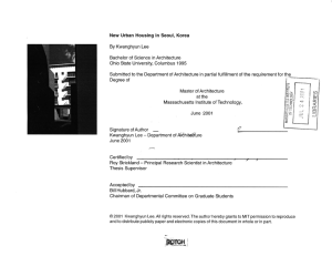 New  Urban  Housing  in Seoul,  Korea